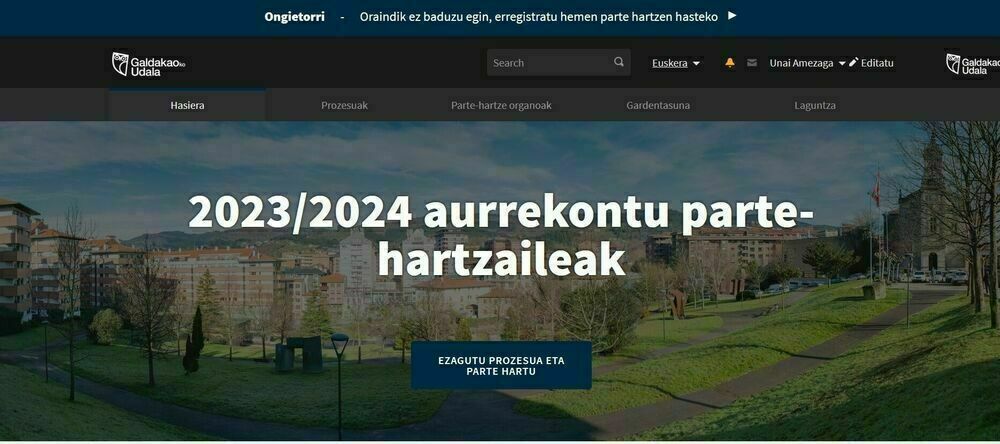 erabaki.galdakao.eus hobetzeko prozesua